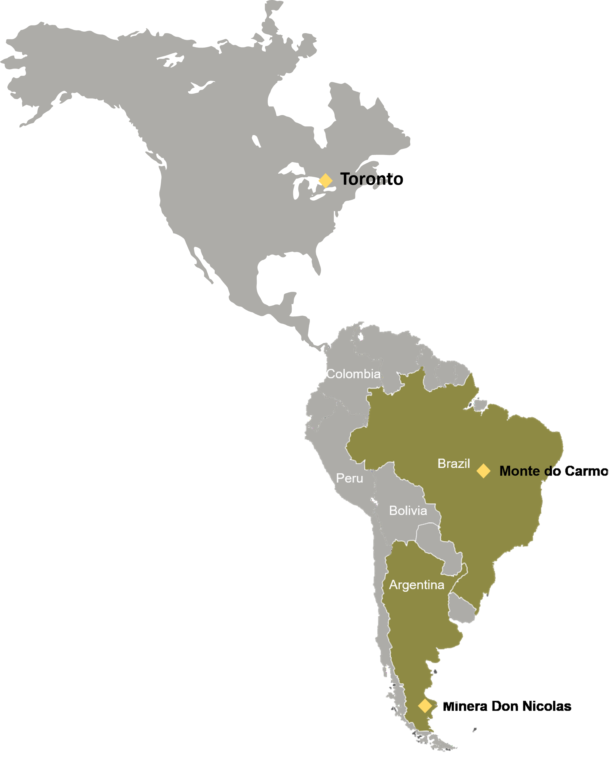 MDN and MDC South America map